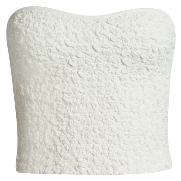 NEW FREE PEOPLE WHITE STRAPLESS BUSTIER TOP - Picture 5 of 5